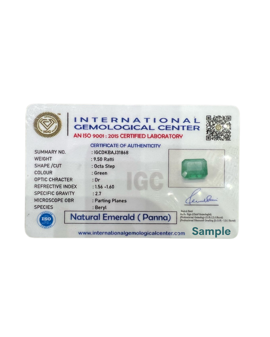 Emerald (panna) 6.41cts (7.00ratti)